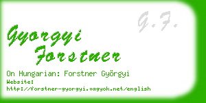 gyorgyi forstner business card